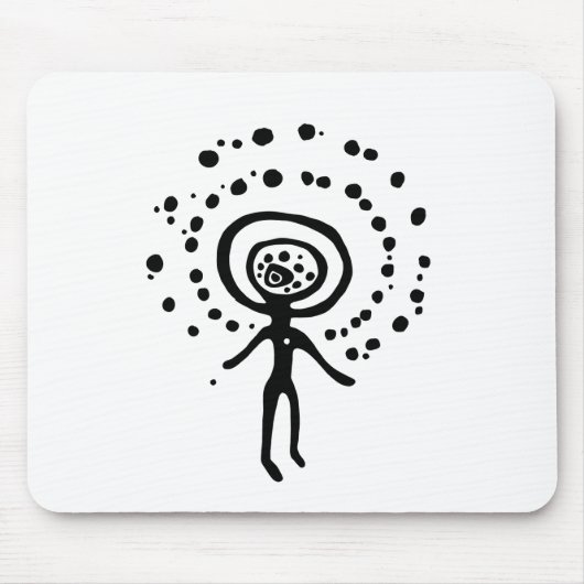uraltes Idol Geoglyph-Symbol Petroglyph amerindian Mousepad (Vorne)
