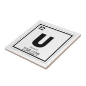Uran Symbolchemieformel des chemischen Elements Fliese (Seite)