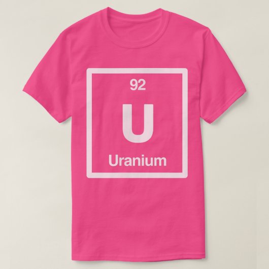 Uran - U - Periodischer Elementkatalog - Wissensch T-Shirt (Design vorne)