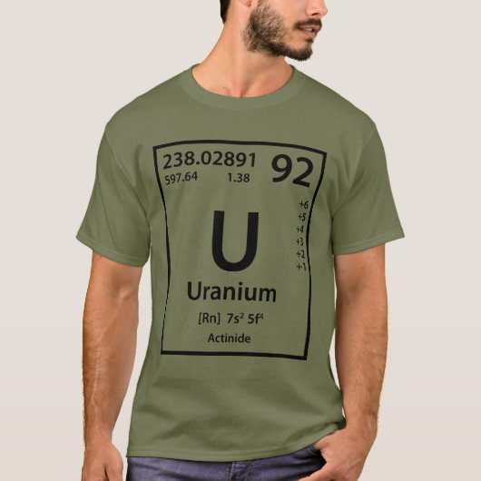 Uranelement (schwarz) T - Shirt (Vorderseite)