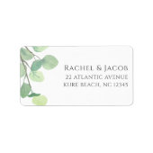 Uranfarbe Eukalyptus Greenera Familienadresse Adressaufkleber (Vorne)