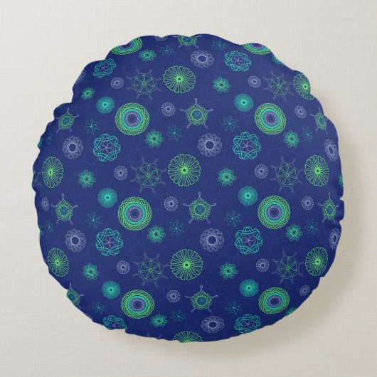 Uranglühen Rundes Kissen (Vorderseite)