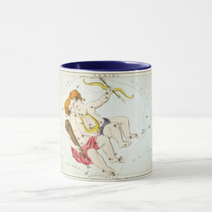 Urania Mirror Gemini Constellation Antique Print Tasse