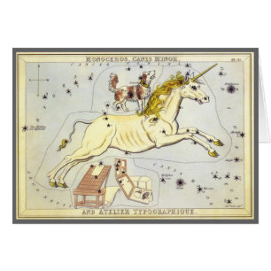 Urania-Spiegel, Vintage Astronomie-Himmelskarte