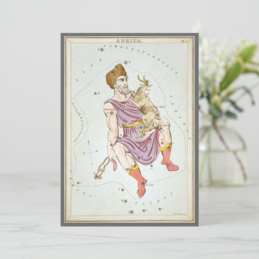 Urania-Spiegel, Vintage Astronomie-Himmelskarte Einladung (Stehend Vorderseite)