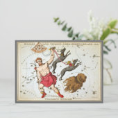 Urania-Spiegel, Vintage Astronomie-Himmelskarte Einladung (Stehend Vorderseite)