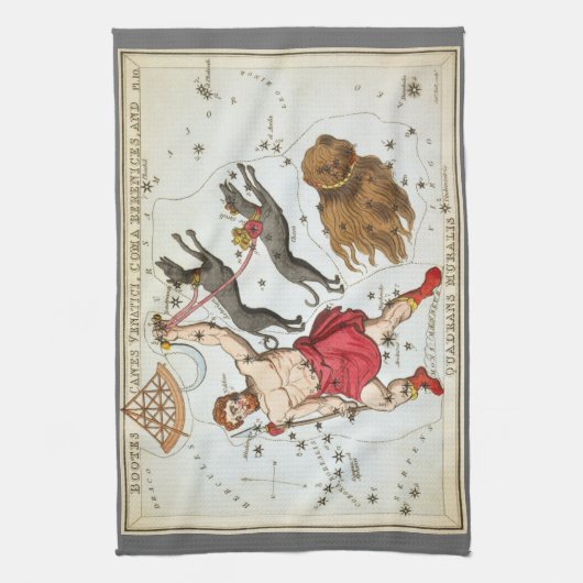 Urania-Spiegel, Vintage Astronomie-Himmelskarte Geschirrtuch (Vertikal)