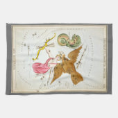 Urania-Spiegel, Vintage Astronomie-Himmelskarte Geschirrtuch (Horizontal)