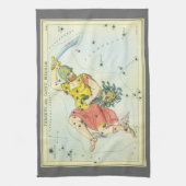 Urania-Spiegel, Vintage Astronomie-Himmelskarte Geschirrtuch (Vertikal)