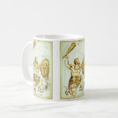 Urania-Spiegel, Vintage Astronomie-Himmelskarte Kaffeetasse (Vorderseite Links)