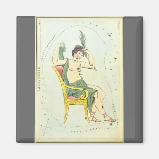 Urania-Spiegel, Vintage Astronomie-Himmelskarte Magnet (Vorne)