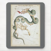 Urania-Spiegel, Vintage Astronomie-Himmelskarte Mousepad (Vorne)