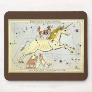 Urania-Spiegel, Vintage Astronomie-Himmelskarte Mousepad