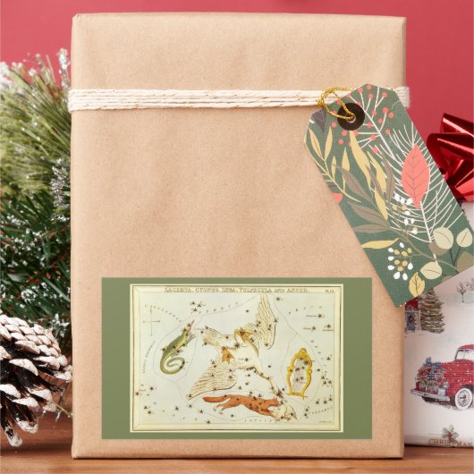 Urania-Spiegel, Vintage Astronomie-Himmelskarte Rechteckiger Aufkleber (Feiertag)