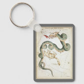 Urania-Spiegel, Vintage Astronomie-Himmelskarte Schlüsselanhänger (Vorderseite)