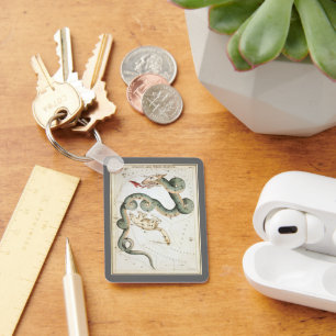 Urania-Spiegel, Vintage Astronomie-Himmelskarte Schlüsselanhänger