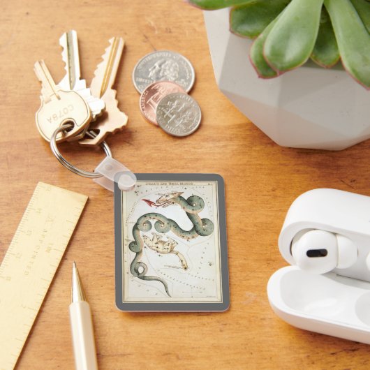 Urania-Spiegel, Vintage Astronomie-Himmelskarte Schlüsselanhänger (Schreibtisch)