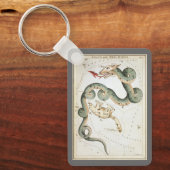 Urania-Spiegel, Vintage Astronomie-Himmelskarte Schlüsselanhänger (Vorderseite)