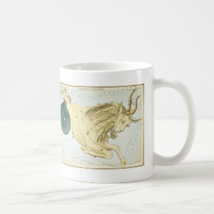 Urania-Spiegel, Vintage Capricorn-Konstellation Kaffeetasse