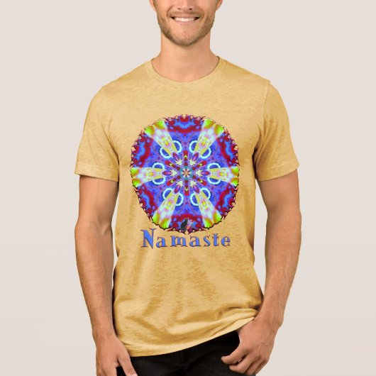 Uranian Namaste Kaleidoscope Tri-Blend Shirt (Vorderseite)