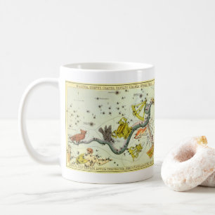 Urania's Mirror, Vintage Astronomiekarte des Himme Kaffeetasse