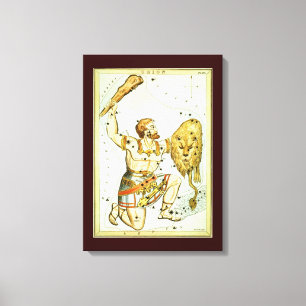 Urania's Spiegel, Vintage-Astronomie-Himmelsatlas Leinwanddruck