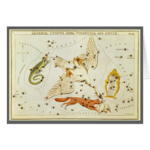 Urania's Spiegel, Vintage-Astronomie-Himmelskarte