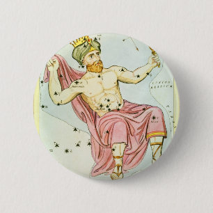 Urania's Spiegel, Vintage-Astronomie-Himmelskarte Button