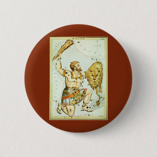Urania's Spiegel, Vintage-Astronomie-Himmelskarte Button