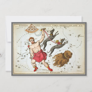 Urania's Spiegel, Vintage-Astronomie-Himmelskarte Einladung