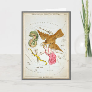 Urania's Spiegel, Vintage-Astronomie-Himmelskarte Karte