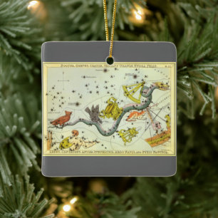 Urania's Spiegel, Vintage-Astronomie-Himmelskarte Keramikornament