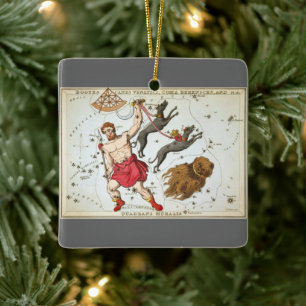 Urania's Spiegel, Vintage-Astronomie-Himmelskarte Keramikornament