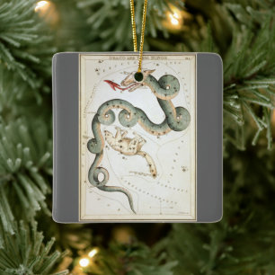 Urania's Spiegel, Vintage-Astronomie-Himmelskarte Keramikornament