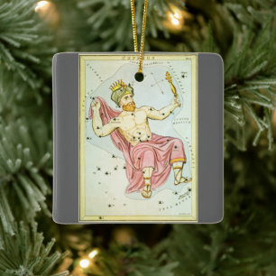 Urania's Spiegel, Vintage-Astronomie-Himmelskarte Keramikornament