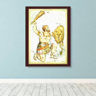 Urania's Spiegel, Vintage-Astronomie-Himmelskarte Leinwanddruck