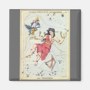 Urania's Spiegel, Vintage-Astronomie-Himmelskarte Magnet