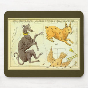 Urania's Spiegel, Vintage-Astronomie-Himmelskarte Mousepad