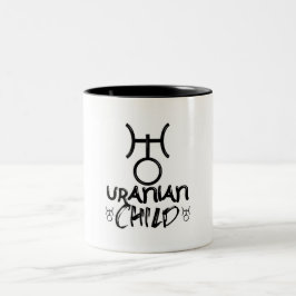 Uranisches Kindersymbol Astrologie Zodiac Planet Z Zweifarbige Tasse