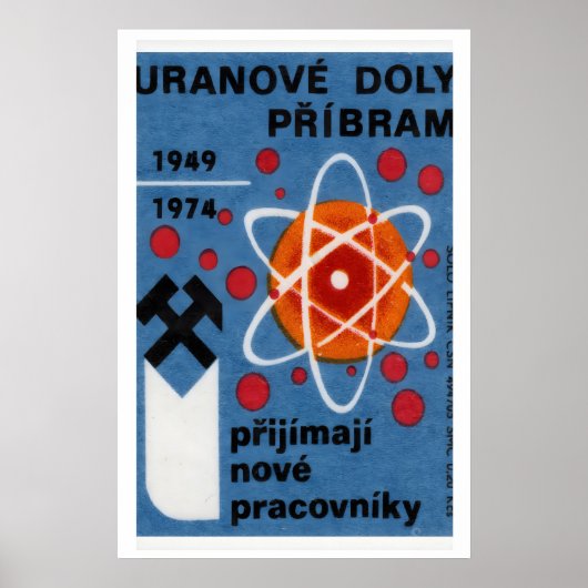 Uranium Mining - Matchbox Print - Czech Wall Art Poster (Vorne)