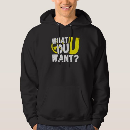 Uranium Was Willst Du Hoodie (Vorderseite)
