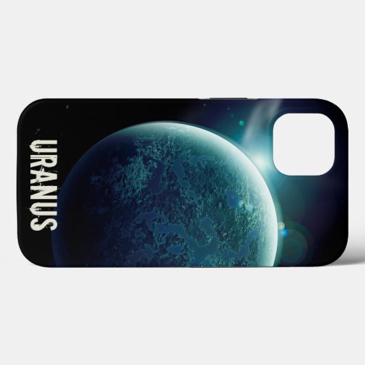 Uranus blauer Planet 3D-Universum-Darstellung Case-Mate iPhone Hülle (Rückseite (Horizontal))