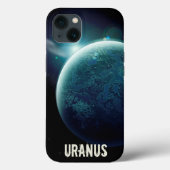 Uranus blauer Planet 3D-Universum-Darstellung Case-Mate iPhone Hülle (Rückseite)