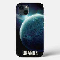 Uranus blauer Planet 3D-Universum-Darstellung