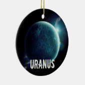 Uranus blauer Planet 3D-Universum-Darstellung Keramik Ornament (Rechts)