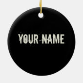 Uranus blauer Planet 3D-Universum-Darstellung Keramik Ornament (Hinten)