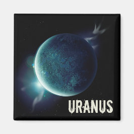 Uranus blauer Planet 3D-Universum-Darstellung Magnet