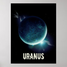 Uranus blauer Planet 3D-Universum-Darstellung