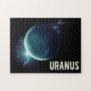 Uranus blauer Planet 3D-Universum-Darstellung Puzzle
