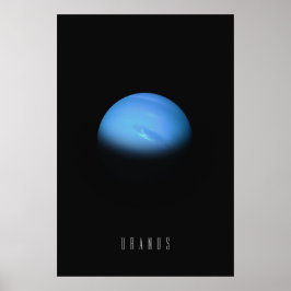 Uranus - Der Eisriesen Planet im tiefen Raum Poster